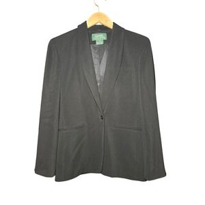 Lauren Ralph Lauren Black Shawl Collar Single Button Blazer Jacket Size 6